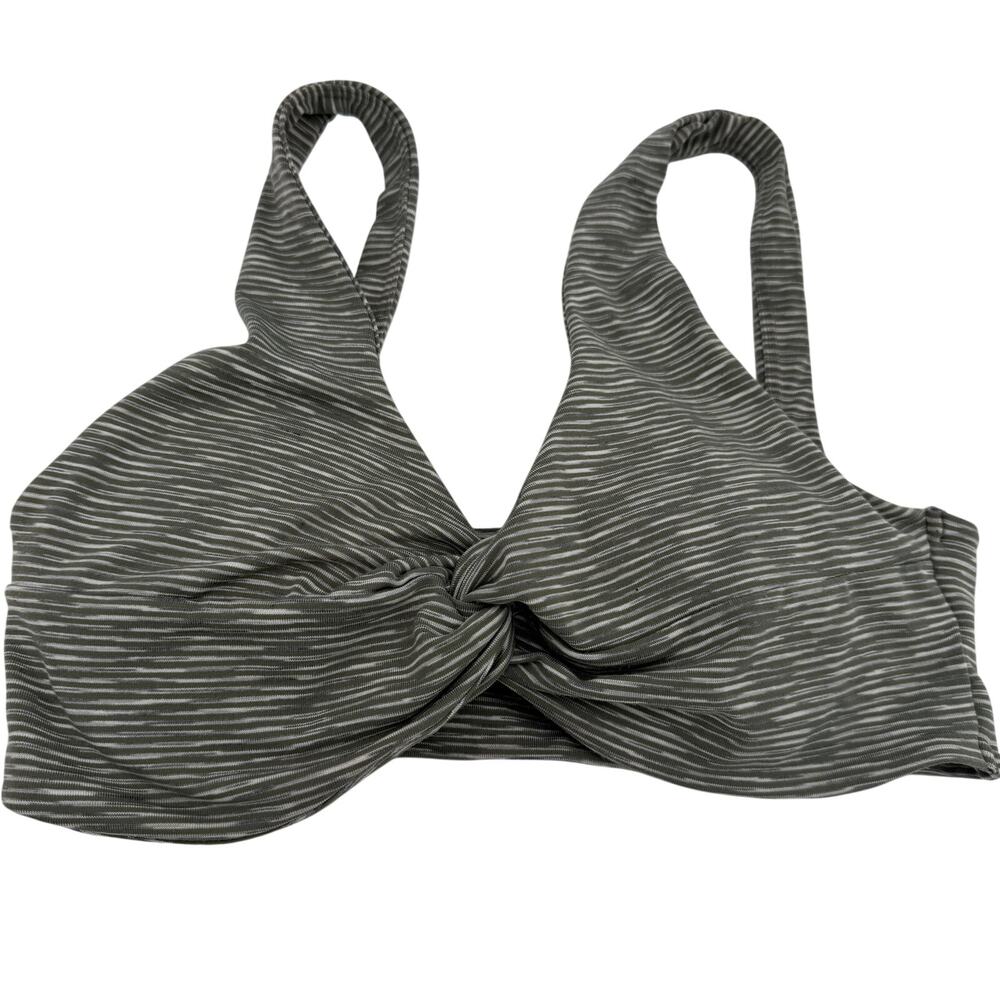 Pchee Bum Twist Striped Sports Bra